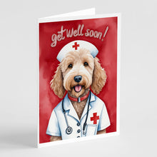 Load image into Gallery viewer, Goldendoodle Get Well Soon Greeting Cards - Blank Note Cards – 8-Pack of Artist-Designed Cards with Envelopes