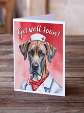 Load image into Gallery viewer, Great Dane Get Well Soon Greeting Cards - Blank Note Cards – 8-Pack of Artist-Designed Cards with Envelopes