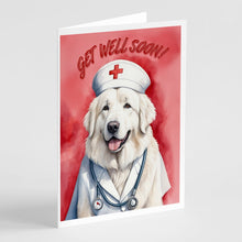 Load image into Gallery viewer, Great Pyrenees Get Well Soon Greeting Cards - Blank Note Cards – 8-Pack of Artist-Designed Cards with Envelopes