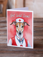 Load image into Gallery viewer, Greyhound Get Well Soon Greeting Cards - Blank Note Cards – 8-Pack of Artist-Designed Cards with Envelopes