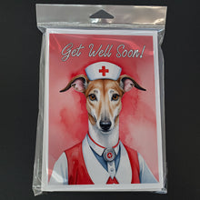 Load image into Gallery viewer, Greyhound Get Well Soon Greeting Cards - Blank Note Cards – 8-Pack of Artist-Designed Cards with Envelopes