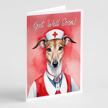 Load image into Gallery viewer, Greyhound Get Well Soon Greeting Cards - Blank Note Cards – 8-Pack of Artist-Designed Cards with Envelopes