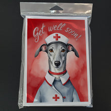 Load image into Gallery viewer, Greyhound Get Well Soon Greeting Cards - Blank Note Cards – 8-Pack of Artist-Designed Cards with Envelopes