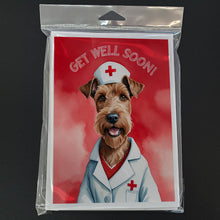 Load image into Gallery viewer, Irish Terrier Get Well Soon Greeting Cards - Blank Note Cards – 8-Pack of Artist-Designed Cards with Envelopes