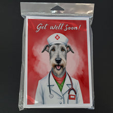 Load image into Gallery viewer, Irish Wolfhound Get Well Soon Greeting Cards - Blank Note Cards – 8-Pack of Artist-Designed Cards with Envelopes