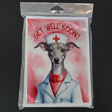 Load image into Gallery viewer, Italian Greyhound Get Well Soon Greeting Cards - Blank Note Cards – 8-Pack of Artist-Designed Cards with Envelopes