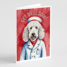 Load image into Gallery viewer, Komondor Get Well Soon Greeting Cards - Blank Note Cards – 8-Pack of Artist-Designed Cards with Envelopes