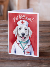 Load image into Gallery viewer, Kuvasz Get Well Soon Greeting Cards - Blank Note Cards – 8-Pack of Artist-Designed Cards with Envelopes