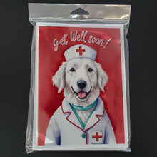Load image into Gallery viewer, Kuvasz Get Well Soon Greeting Cards - Blank Note Cards – 8-Pack of Artist-Designed Cards with Envelopes