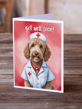 Load image into Gallery viewer, Labradoodle Get Well Soon Greeting Cards - Blank Note Cards – 8-Pack of Artist-Designed Cards with Envelopes