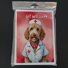 Load image into Gallery viewer, Labradoodle Get Well Soon Greeting Cards - Blank Note Cards – 8-Pack of Artist-Designed Cards with Envelopes