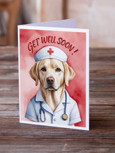 Load image into Gallery viewer, Yellow Labrador Retriever Get Well Soon Greeting Cards - Blank Note Cards – 8-Pack of Artist-Designed Cards with Envelopes