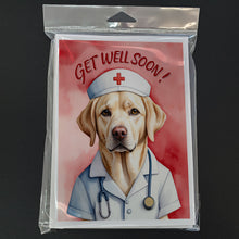 Load image into Gallery viewer, Yellow Labrador Retriever Get Well Soon Greeting Cards - Blank Note Cards – 8-Pack of Artist-Designed Cards with Envelopes