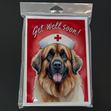 Load image into Gallery viewer, Leonberger Get Well Soon Greeting Cards - Blank Note Cards – 8-Pack of Artist-Designed Cards with Envelopes