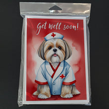 Load image into Gallery viewer, Lhasa Apso Get Well Soon Greeting Cards - Blank Note Cards – 8-Pack of Artist-Designed Cards with Envelopes