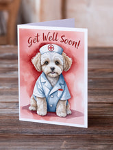 Load image into Gallery viewer, Maltipoo Get Well Soon Greeting Cards - Blank Note Cards – 8-Pack of Artist-Designed Cards with Envelopes