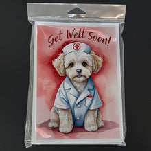 Load image into Gallery viewer, Maltipoo Get Well Soon Greeting Cards - Blank Note Cards – 8-Pack of Artist-Designed Cards with Envelopes