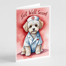 Load image into Gallery viewer, Maltipoo Get Well Soon Greeting Cards - Blank Note Cards – 8-Pack of Artist-Designed Cards with Envelopes