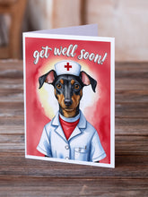 Load image into Gallery viewer, Manchester Terrier Get Well Soon Greeting Cards - Blank Note Cards – 8-Pack of Artist-Designed Cards with Envelopes