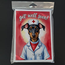 Load image into Gallery viewer, Manchester Terrier Get Well Soon Greeting Cards - Blank Note Cards – 8-Pack of Artist-Designed Cards with Envelopes