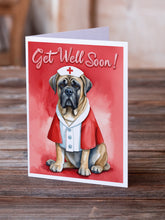 Load image into Gallery viewer, Mastiff Get Well Soon Greeting Cards - Blank Note Cards – 8-Pack of Artist-Designed Cards with Envelopes
