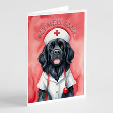 Load image into Gallery viewer, Newfoundland Get Well Soon Greeting Cards - Blank Note Cards – 8-Pack of Artist-Designed Cards with Envelopes