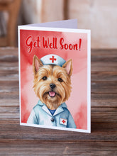 Load image into Gallery viewer, Norwich Terrier Get Well Soon Greeting Cards - Blank Note Cards – 8-Pack of Artist-Designed Cards with Envelopes