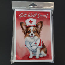 Load image into Gallery viewer, Papillon Get Well Soon Greeting Cards - Blank Note Cards – 8-Pack of Artist-Designed Cards with Envelopes