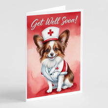 Load image into Gallery viewer, Papillon Get Well Soon Greeting Cards - Blank Note Cards – 8-Pack of Artist-Designed Cards with Envelopes