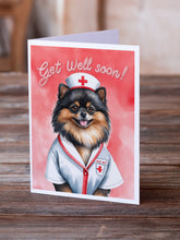 Load image into Gallery viewer, Pomeranian Get Well Soon Greeting Cards - Blank Note Cards – 8-Pack of Artist-Designed Cards with Envelopes