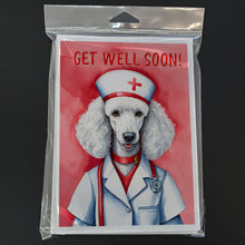 Load image into Gallery viewer, Poodle Get Well Soon Greeting Cards - Blank Note Cards – 8-Pack of Artist-Designed Cards with Envelopes