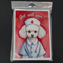 Load image into Gallery viewer, Poodle Get Well Soon Greeting Cards - Blank Note Cards – 8-Pack of Artist-Designed Cards with Envelopes