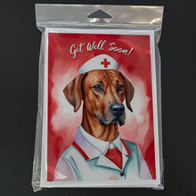 Load image into Gallery viewer, Rhodesian Ridgeback Get Well Soon Greeting Cards - Blank Note Cards – 8-Pack of Artist-Designed Cards with Envelopes