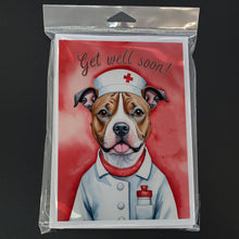 Load image into Gallery viewer, Staffordshire Bull Terrier Get Well Soon Greeting Cards - Blank Note Cards – 8-Pack of Artist-Designed Cards with Envelopes