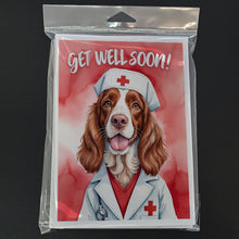 Load image into Gallery viewer, Welsh Springer Spaniel Get Well Soon Greeting Cards - Blank Note Cards – 8-Pack of Artist-Designed Cards with Envelopes