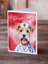 Load image into Gallery viewer, Wheaten Terrier Get Well Soon Greeting Cards - Blank Note Cards – 8-Pack of Artist-Designed Cards with Envelopes