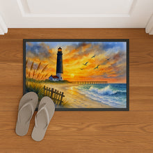Load image into Gallery viewer, Beach Lighthouse Doormat-24x36 Indoor / Outdoor Rug | Made in USA