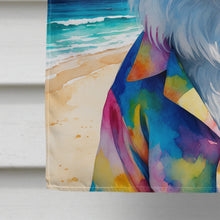 Load image into Gallery viewer, American Eskimo Summer Beach Time House Flag