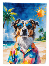 Load image into Gallery viewer, Australian Shepherd Summer Beach Time Garden Flag