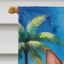 Load image into Gallery viewer, Basenji Summer Beach Time House Flag