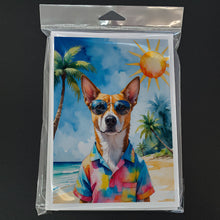 Load image into Gallery viewer, Basenji Summer Beach Time Greeting Cards Pack of 8