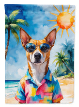 Load image into Gallery viewer, Basenji Summer Beach Time Garden Flag