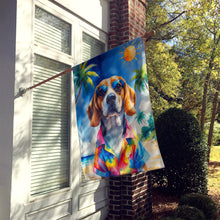 Load image into Gallery viewer, Beagle Summer Beach Time House Flag