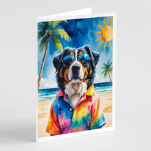 Load image into Gallery viewer, Bernese Mountain Dog Summer Beach Time Greeting Cards Pack of 8