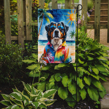 Load image into Gallery viewer, Bernese Mountain Dog Summer Beach Time Garden Flag