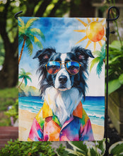Load image into Gallery viewer, Border Collie Summer Beach Time Garden Flag