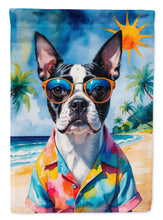 Load image into Gallery viewer, Boston Terrier Summer Beach Time Garden Flag