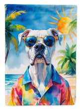 Load image into Gallery viewer, White Boxer Summer Beach Time Garden Flag