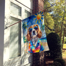 Load image into Gallery viewer, Cavalier Spaniel Summer Beach Time House Flag