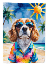 Load image into Gallery viewer, Cavalier Spaniel Summer Beach Time House Flag